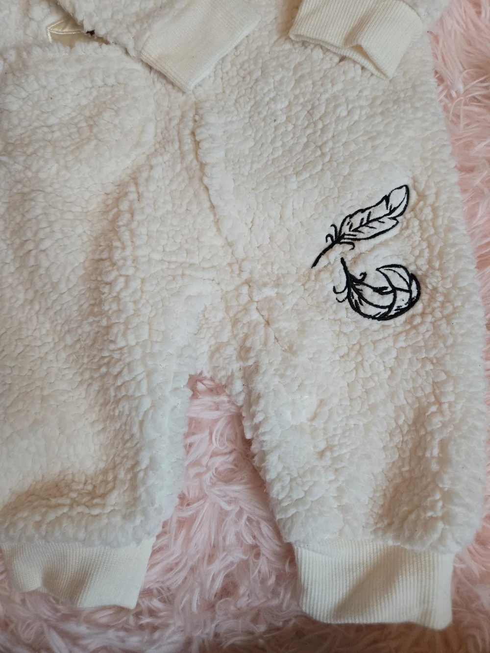 Harry Potter Infant Cream Sherpa One-Piece Romper with Owl Hood